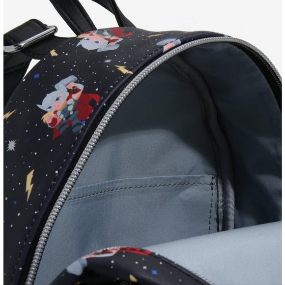 New Loungefly Marvel Thor Chibi Galaxy Mini Backpack 🖤 - Picture 4 of 5